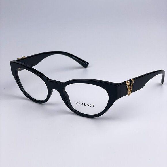 NEW Versace VE3282 GB1 Black Cat Eye Women Eyeglasses - Picture 3 of 12